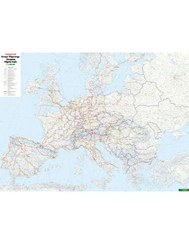 Európa zarándokútjai térkép - Europa Pilgerwege
