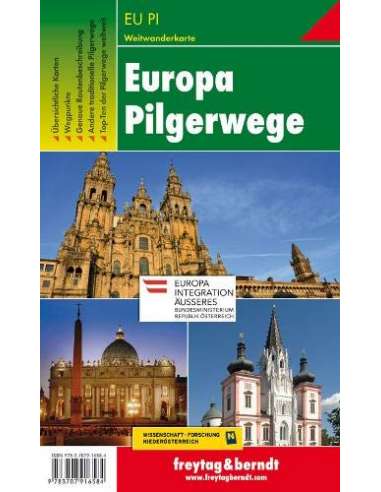 Európa zarándokútjai térkép - Europa Pilgerwege