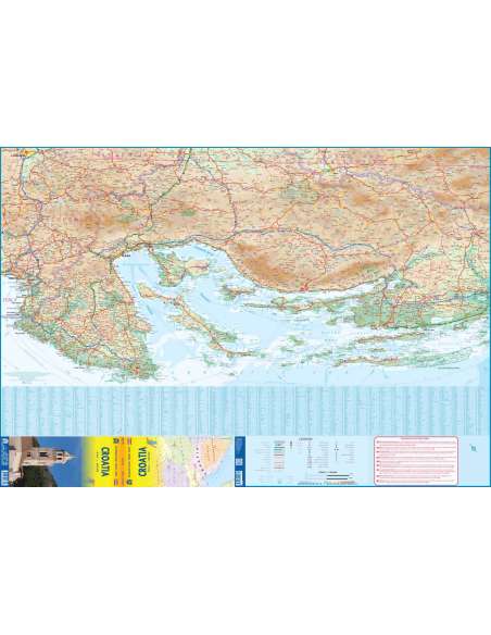 Croatia - Horvátország térkép - vízálló