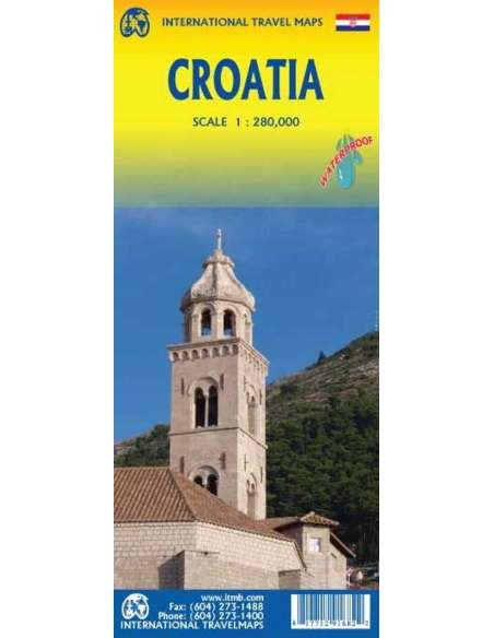 Croatia - Horvátország térkép - vízálló