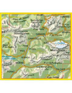 TO 006 Val Di Fassa - Dolomiti Fassane térkép 2