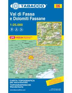 TO 006 Val Di Fassa - Dolomiti Fassane térkép