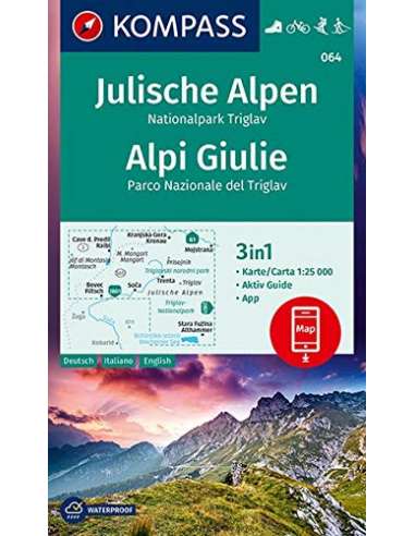 KK 064 Julische Alpen - Júliai Alpok - Triglav NP túra-, sí- és kerékpáros térkép