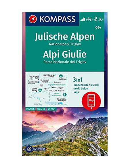 KK 064 Julische Alpen - Júliai Alpok - Triglav NP túra-, sí- és kerékpáros térkép