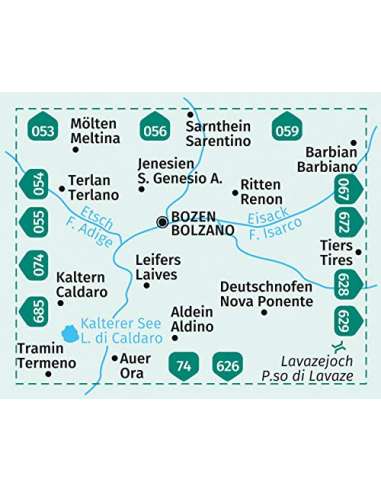 KK 154 Bozen und Umgebung - Bolzano túra-, sí-...