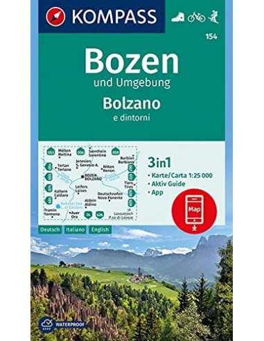KK 154 Bozen und Umgebung - Bolzano túra-, sí-...
