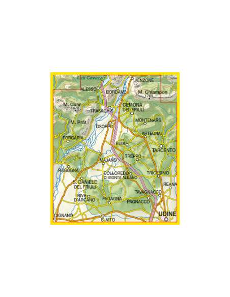 TO 020 Prealpi del Gemonese - Colli morenici del Friuli térkép