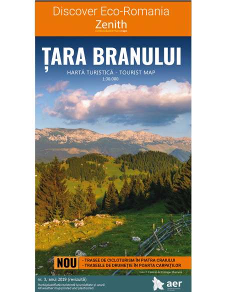 Tara Branului - Törcsvári-szoros  túratérkép vízhatlan