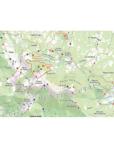 Maramureș: Mara-Cosău-Creasta Cocoșului - Máramaros: Mára-Cosau-Kakastaréj  túratérkép vízhatlan