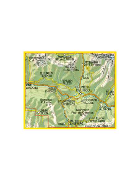 TO 033 Pustertal - Bruneck - Val Pusteria - Brunico térkép
