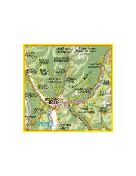 TO 034 Bolzano - Renon - Salto - Bozen - Ritten - Salten térkép