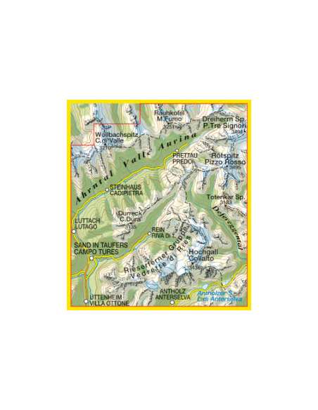 TO 035 Valle Aurina - Vedrette di Ries - Ahrntal - Rieserferner Gruppe térkép