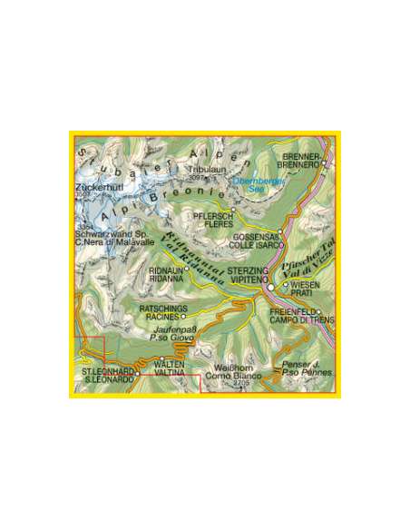 TO 038 Vipiteno - Alpi Breonie  - Sterzing - Stubaier Alpen térkép