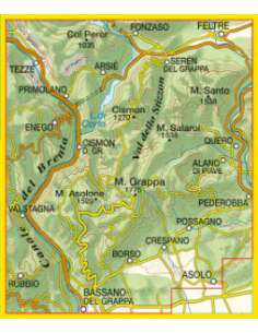 TO 051 Massiccio del Grappa - Bassano - Feltre térkép 2