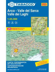 TO 055 Arco - Valle del Sarca - Valle dei Laghi térkép