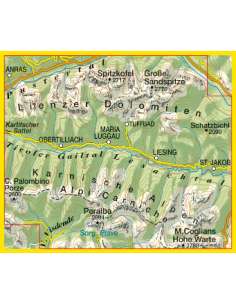TO 072 Lienzer Dolomiten - Lesachtal - Obertilliach térkép 2