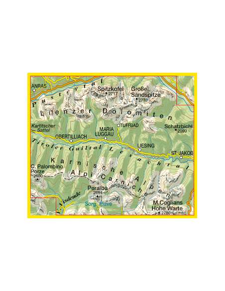 TO 072 Lienzer Dolomiten - Lesachtal - Obertilliach térkép
