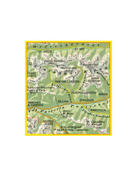 TO 074 Lienz - Schobergruppe - Iseltal - Lienzer Dolomiten térkép