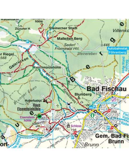 WK 023 Thermenregion Baden - Rosaliengebirge - Forchtenstein - Wiener Neustadt térkép