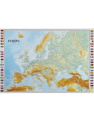 Európa dombortérkép 118x82 cm