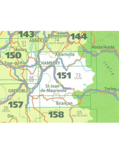 IGN 151 Grenoble - Bourg-St-Maurice - Parc...