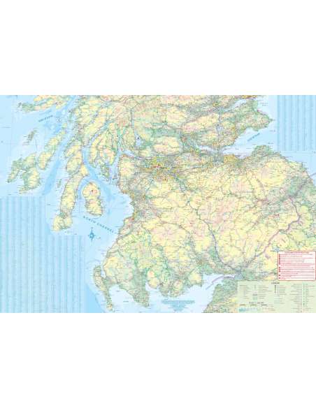 Scotland central & south - Skócia közép és dél térkép