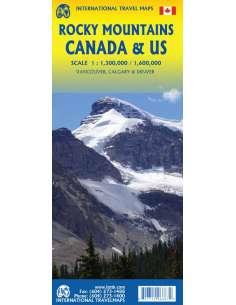 Rocky Mountains Canada & US - Sziklás-hegység térkép