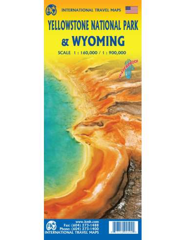 Yellowstone national park & Wyoming térkép