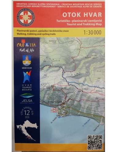 HG-DA 12 Otok Hvar térkép