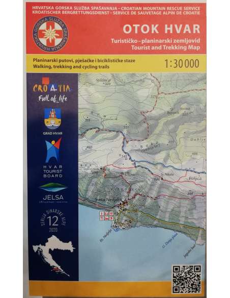 HG-DA 12 Otok Hvar térkép