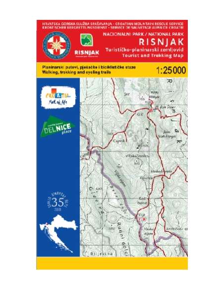 HG-DA 35 Risnjak NP térkép