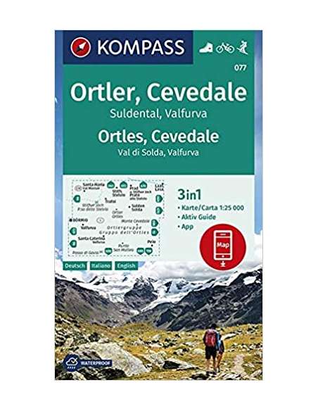 KK 077 Ortler - Cevedale - Suldental - Valfurva turistatérkép - matt laminált