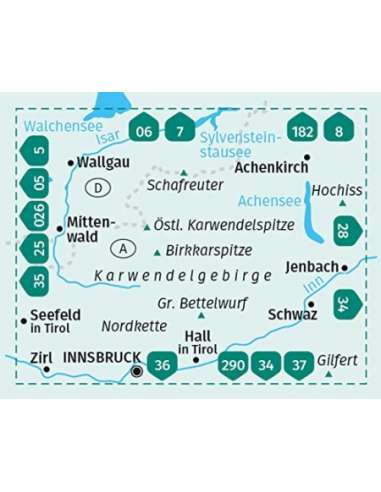 KK 26 Karwendelgebirge turista térkép - matt...