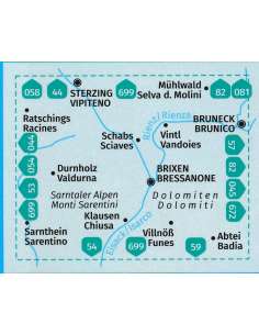 KK 56 Brixen - Bressanone turistatérkép - matt laminált 2