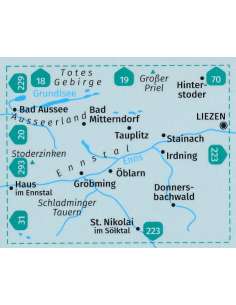 KK 68 Ausseerland - Ennstal - Tauplitz turistatérkép -... 2