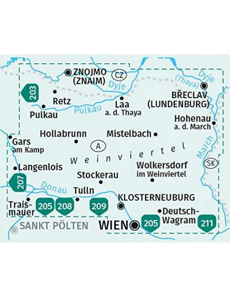 KK 204 Weinviertel 2 részes turistatérkép