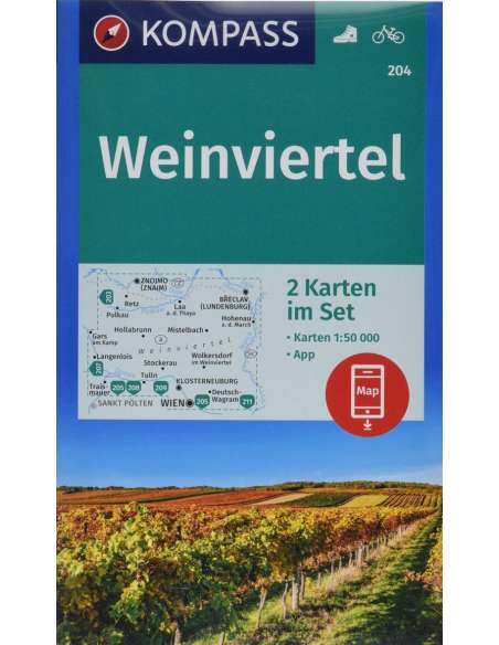 KK 204 Weinviertel 2 részes turistatérkép