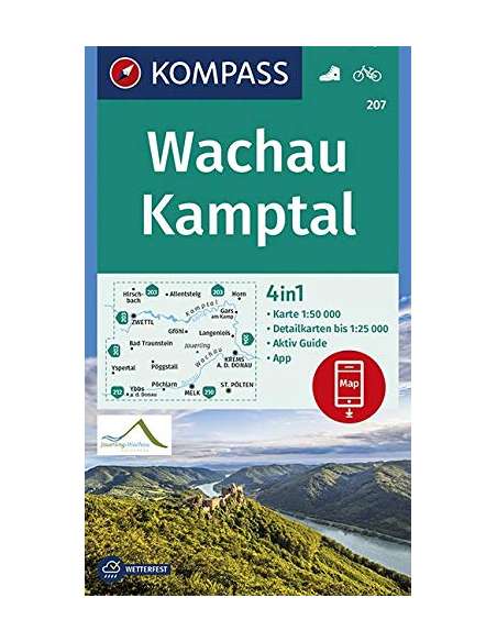 KK 207 Wachau - Kamptal turistatérkép - matt laminált