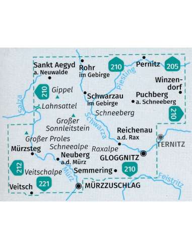 KK 228 Wiener Hausberge - Schneeberg -  Rax -...