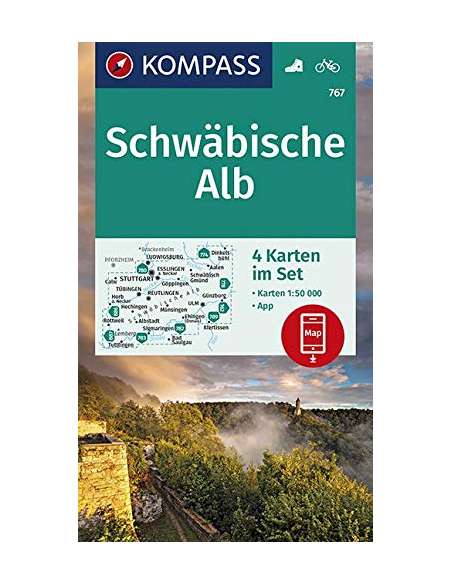 KK 767 Schwäbische Alb 4 részes turistatérkép