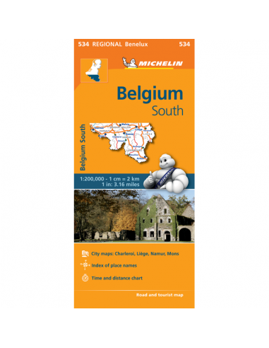 MN 534 Belgium South - Dél-Belgium térkép