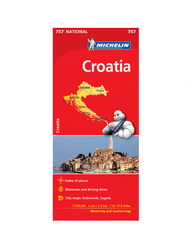 MN 757 Croatia - Horvátország térkép