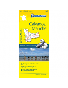 MN 303 Calvados - Manche térkép