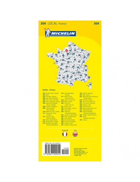 MN 304 Eure - Seine-Maritime térkép