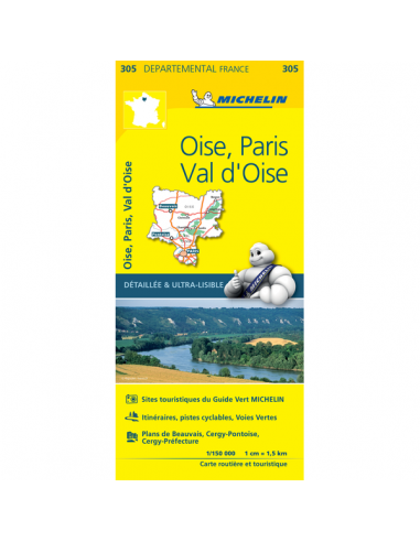 MN 305 Oise - Paris - Val d'Oise térkép - 2019