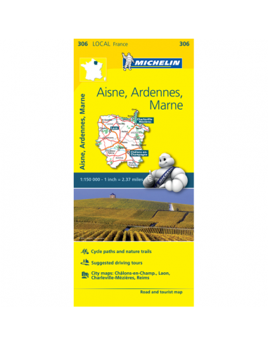 MN 306 Aisne - Ardennek - Marne térkép
