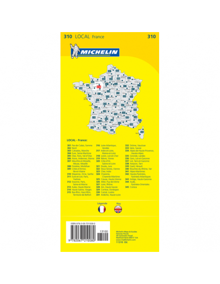 MN 310 Mayenne - Orne - Sarthe térkép
