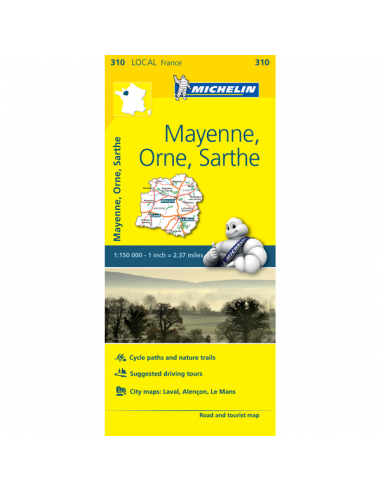 MN 310 Mayenne - Orne - Sarthe térkép