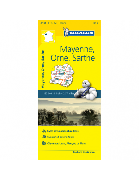 MN 310 Mayenne - Orne - Sarthe térkép
