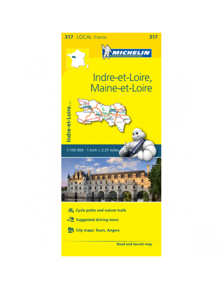 MN 317 Indre-et-Loire - Maine-et-Loire térkép
